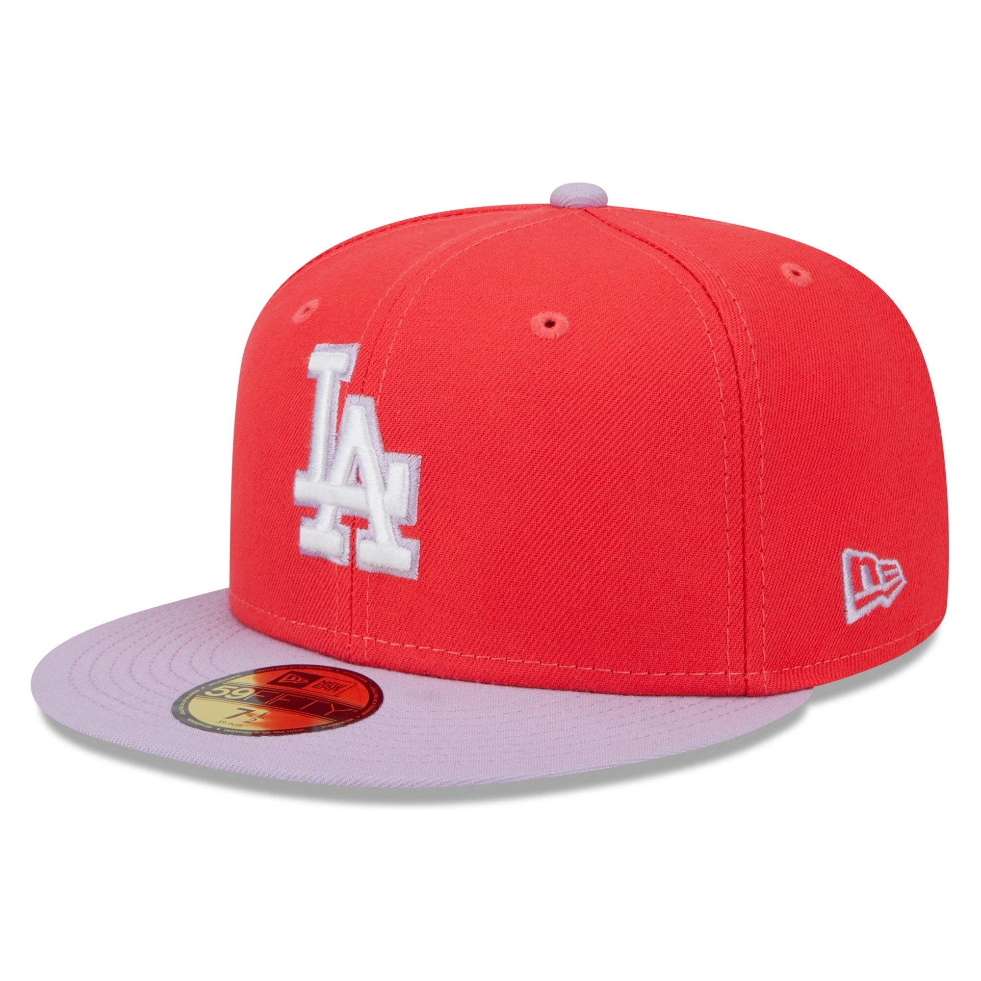 Premium New Era Men's MLB La Dodgers 5950 Fitted 'Color Pack' Hats Environmentally Friendly