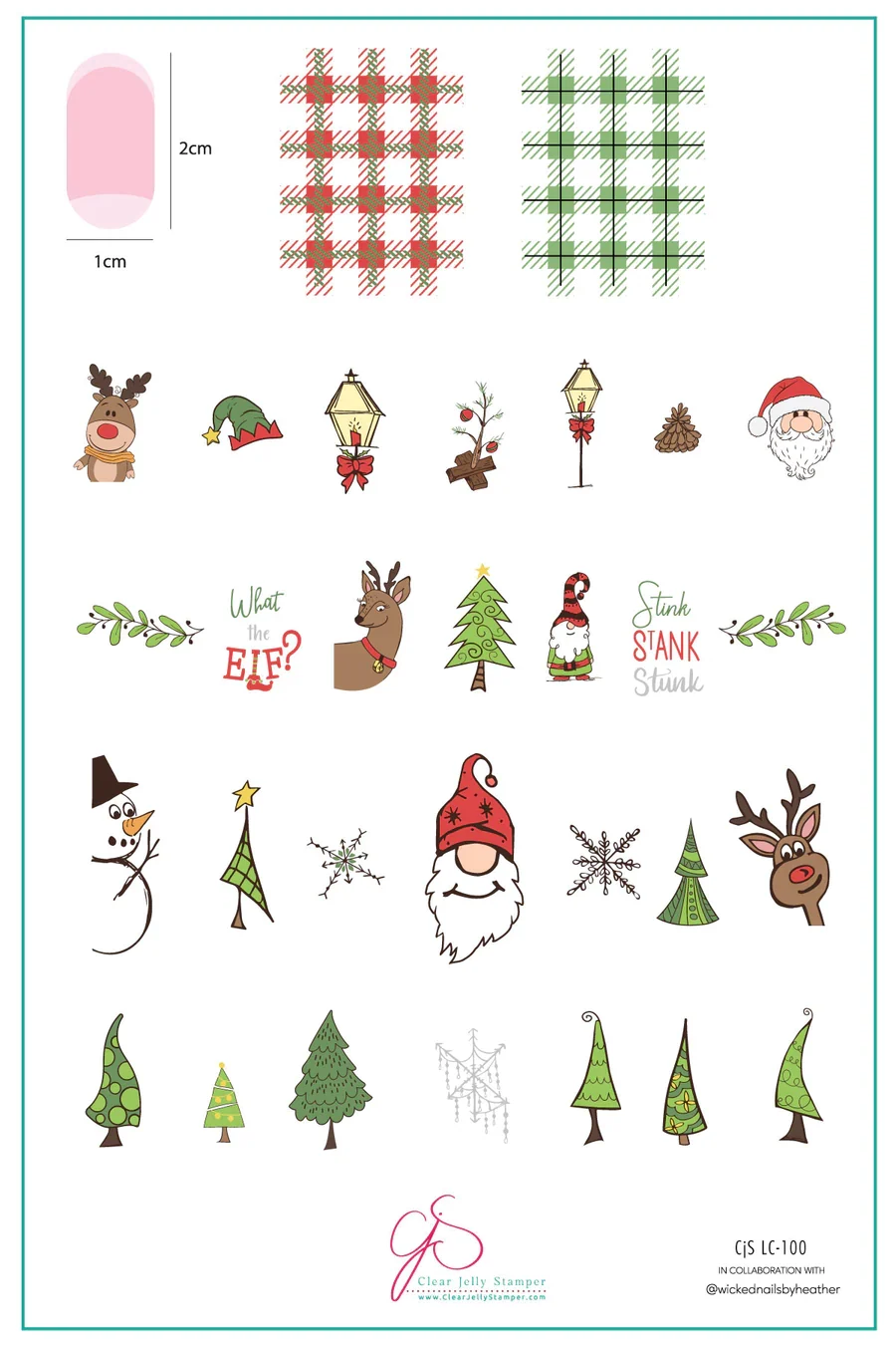 Trendy What the Elf CjSLC-100 - Clear Jelly Stamping Plate Original Design