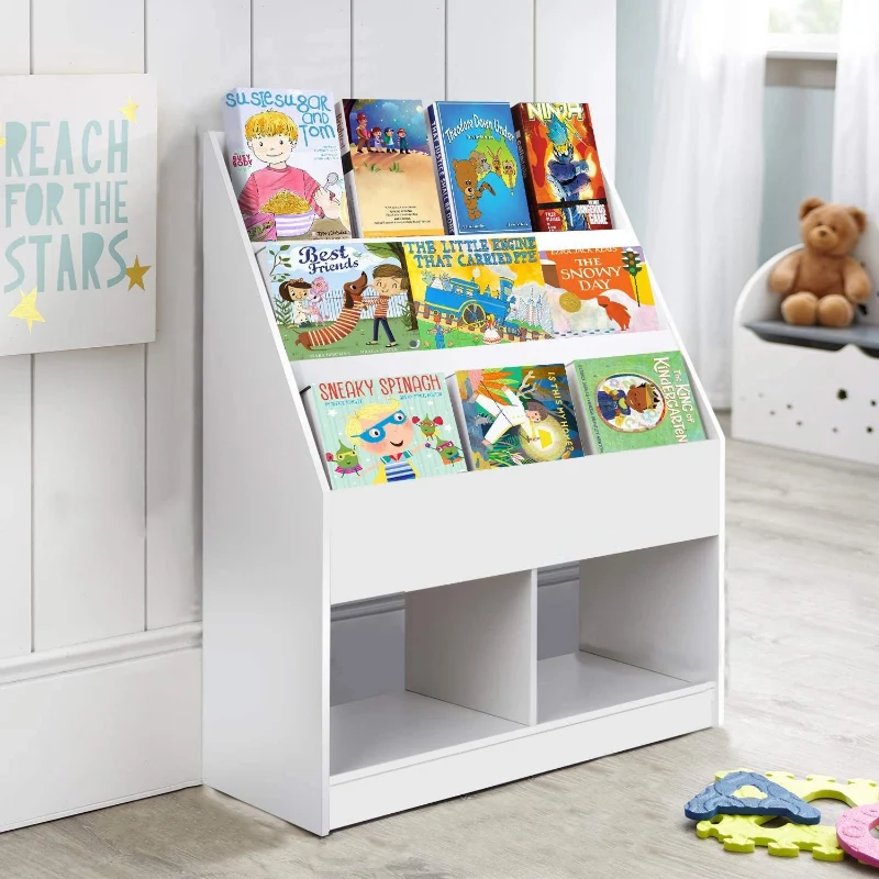 Next-Generation Spacious Kids Nursery Room Bookshelf Organic
