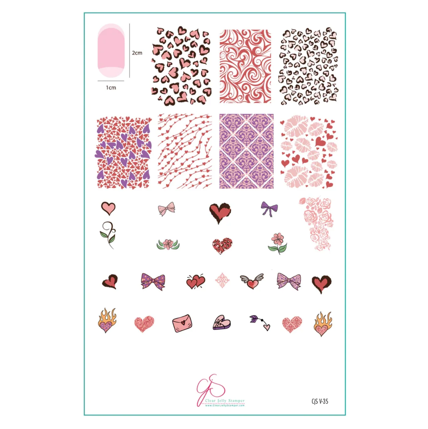 Powerful With Love CjSV-35 - Clear Jelly Stamping Plate Smart
