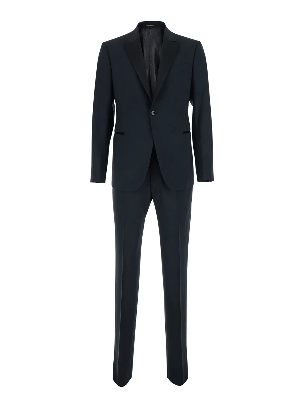 Fine Crafted Suit Slim-Fit Blue Wool High-Performance