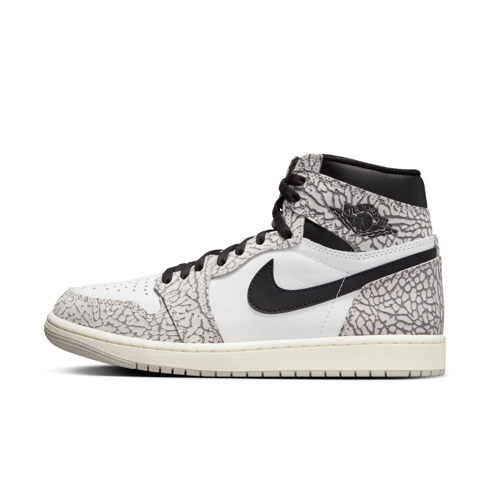 Casual Air Jordan Men's Retro 1 High Og 'White Cement' Sneakers Dependable