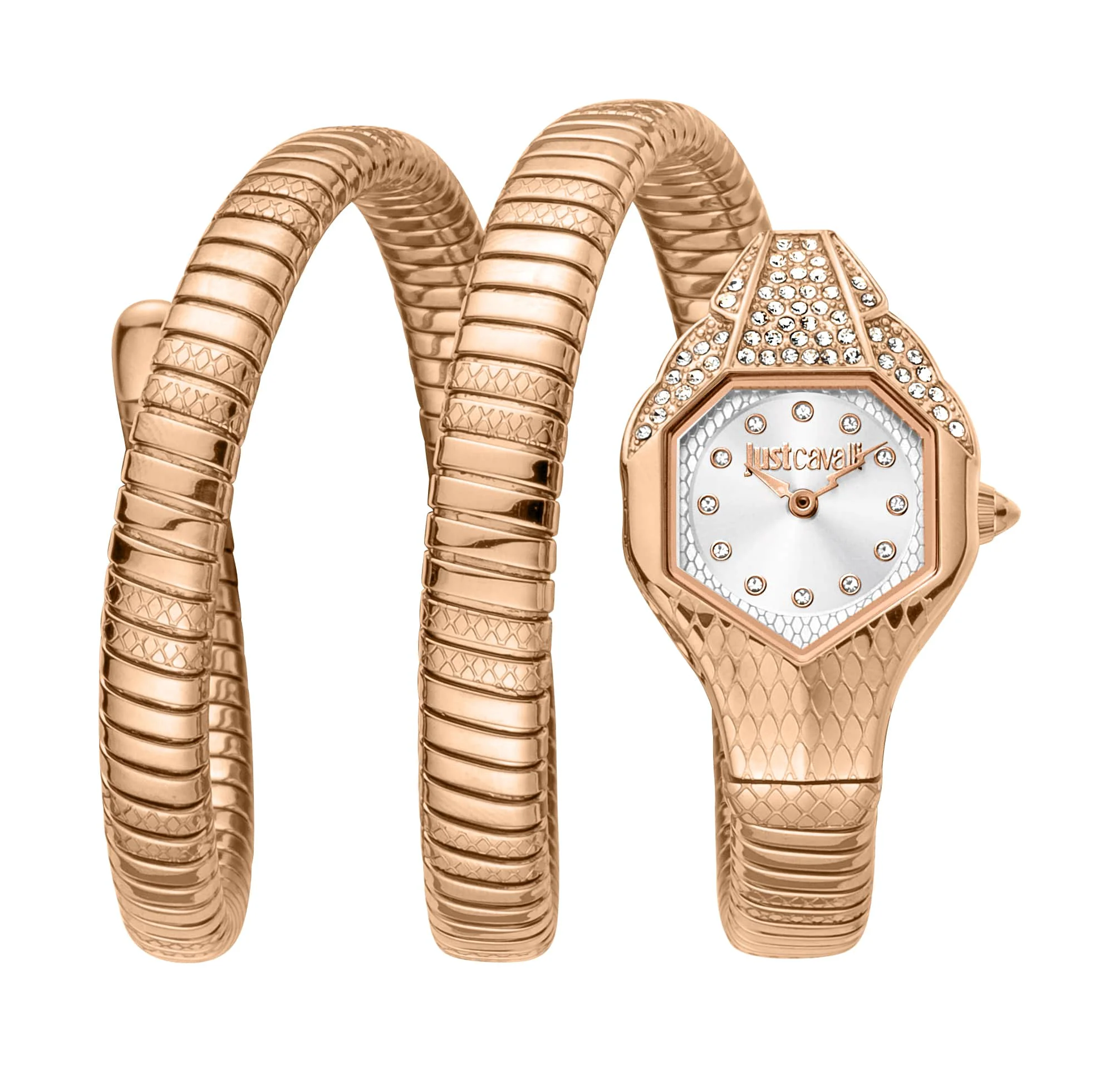 Optimized Just Cavalli Women's Snake 316L Stainless Steel Watch Jc1l193m0075 Relaxed