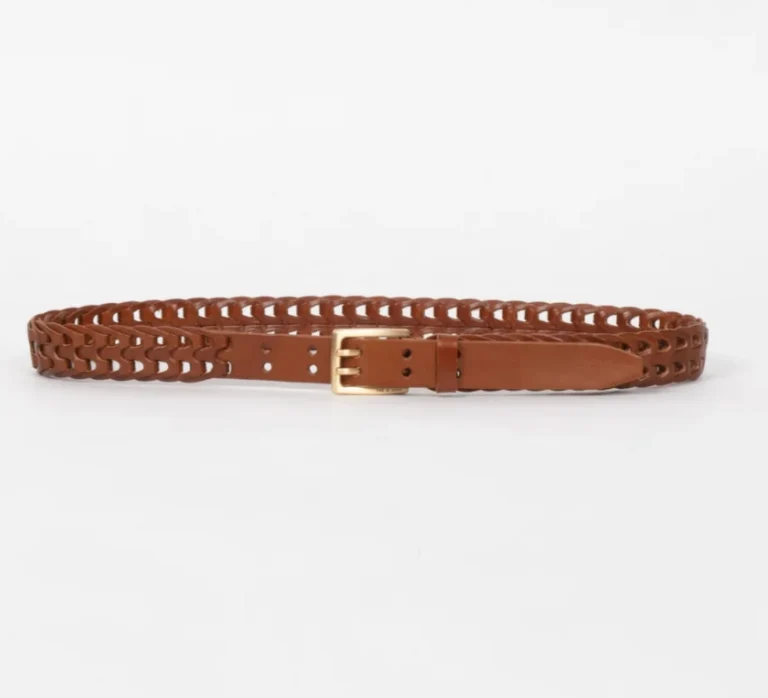 Casual Rag Bone Mini Woven Belt in Cigar Top-Quality
