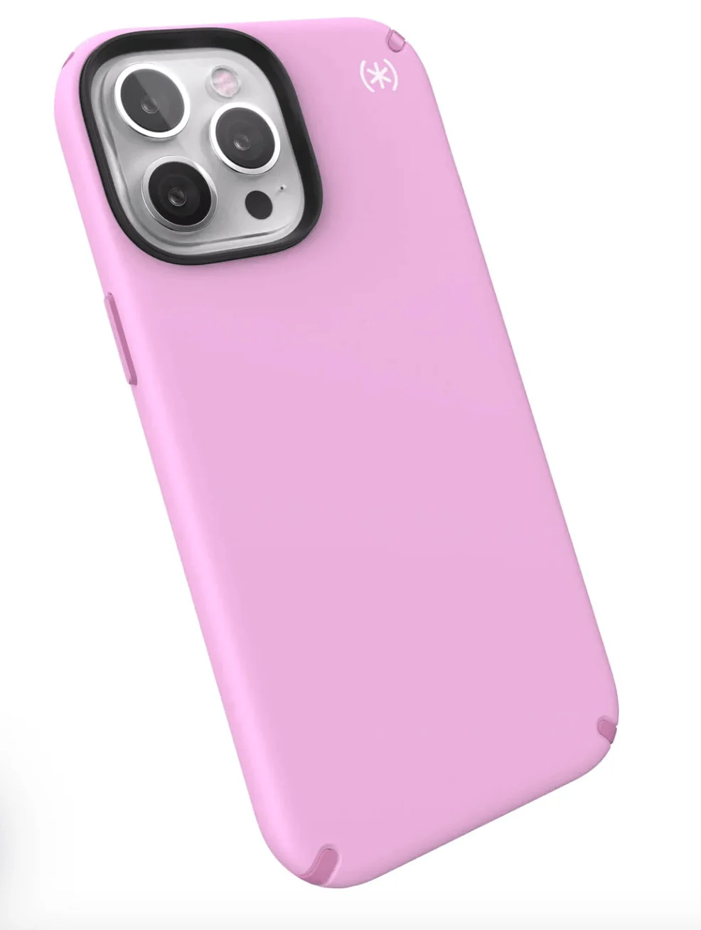 Soft Speck Presidio2 Pro Case for Apple Iphone 13 Pro Max 12 Pro Max - Aurora Purple Fresh Pink and White Organic
