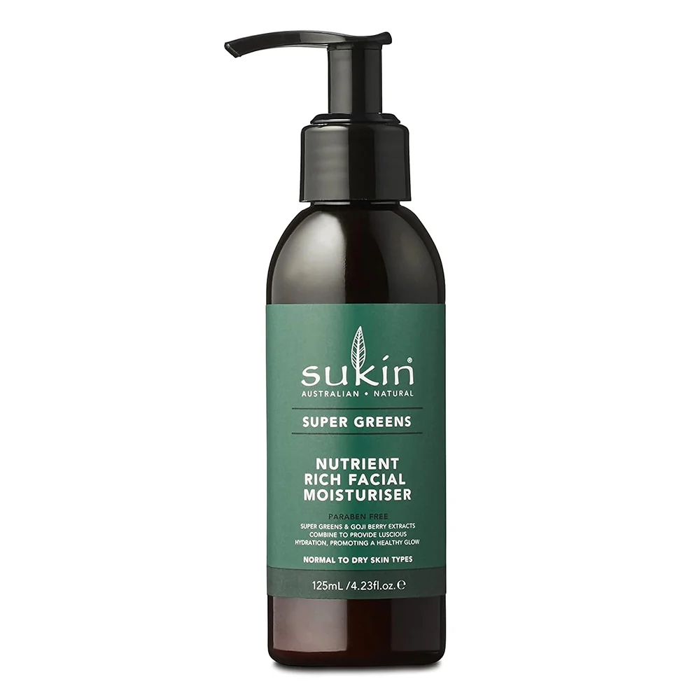 Authentic Sukin Naturals Super Greens Nutrient Rich Facial Moisturiser Paraben Normal to Dry Skin 4.23Oz 125ml Traditional