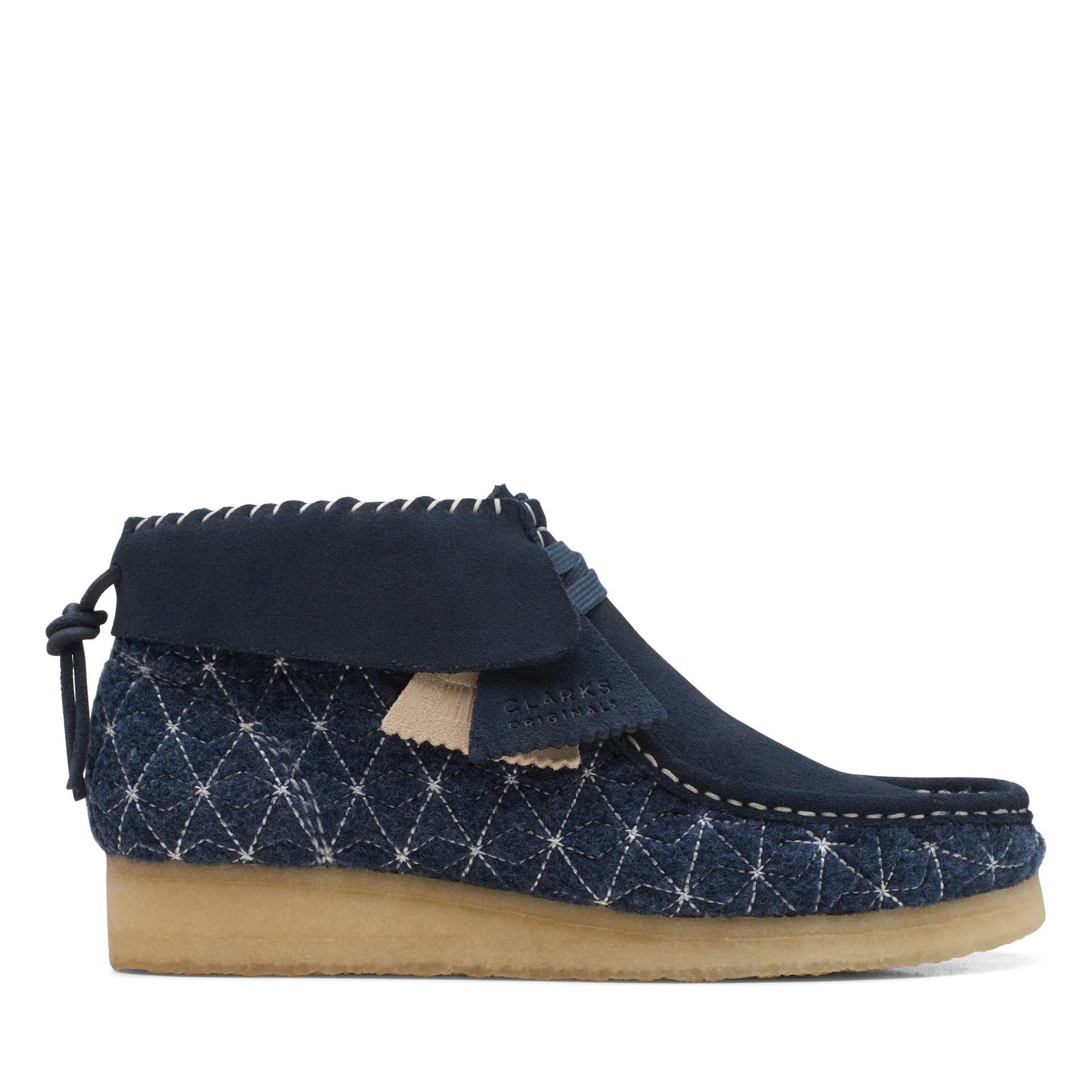 Smooth Clarks Women's Wallabee Boot Booties Pure