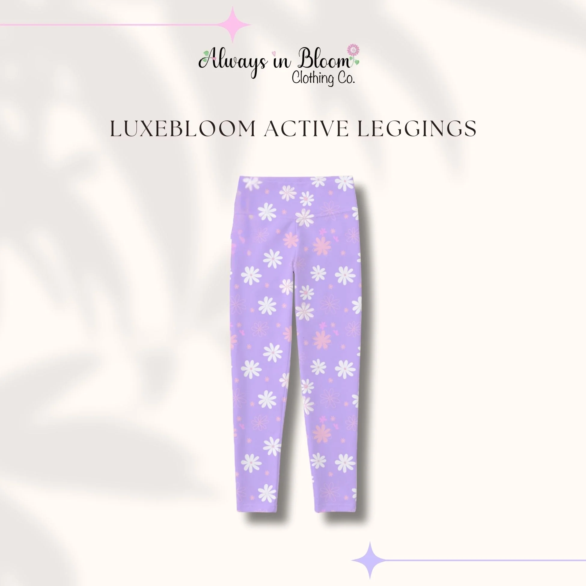 Artisan LuxeBloom Legging - Purple Daisies Excellent