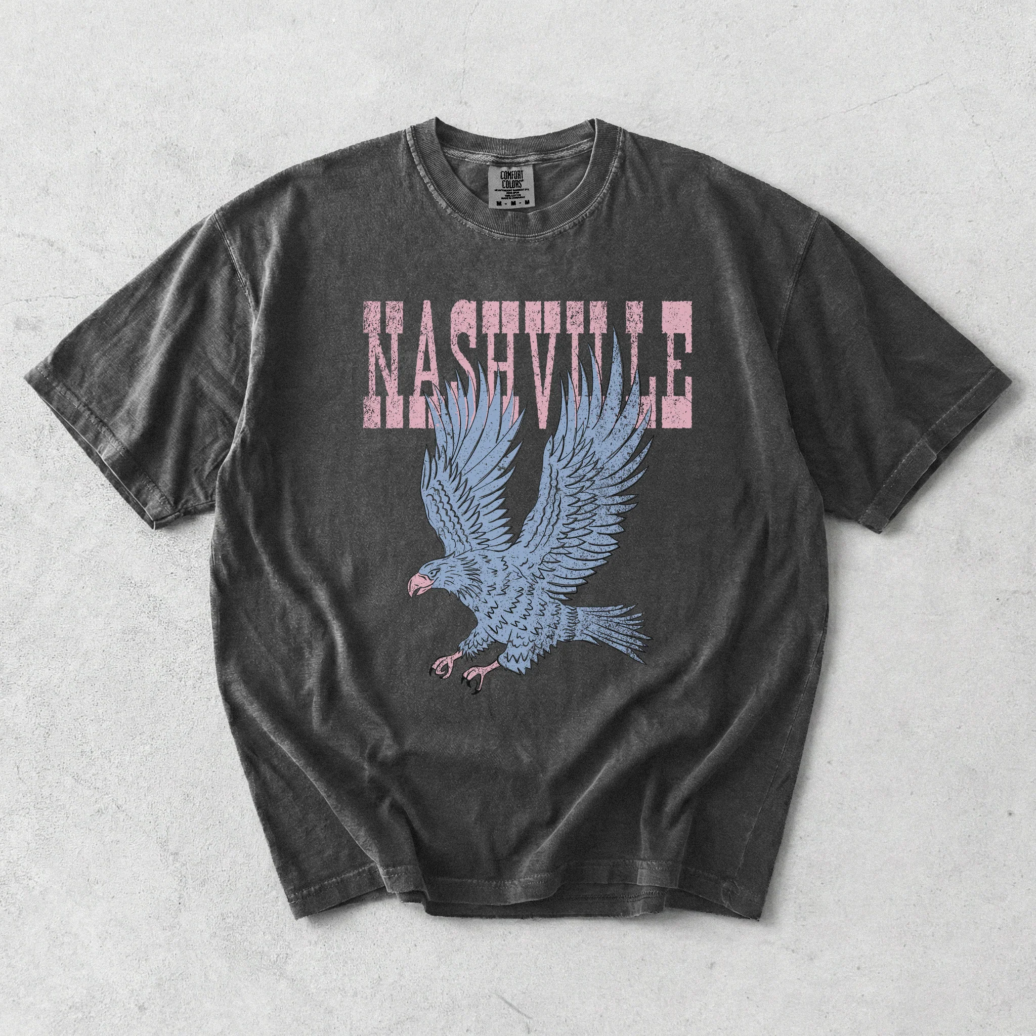 Stylish Nashville Eagle Graphic Tee Vintage Country Concert Shirt Elite