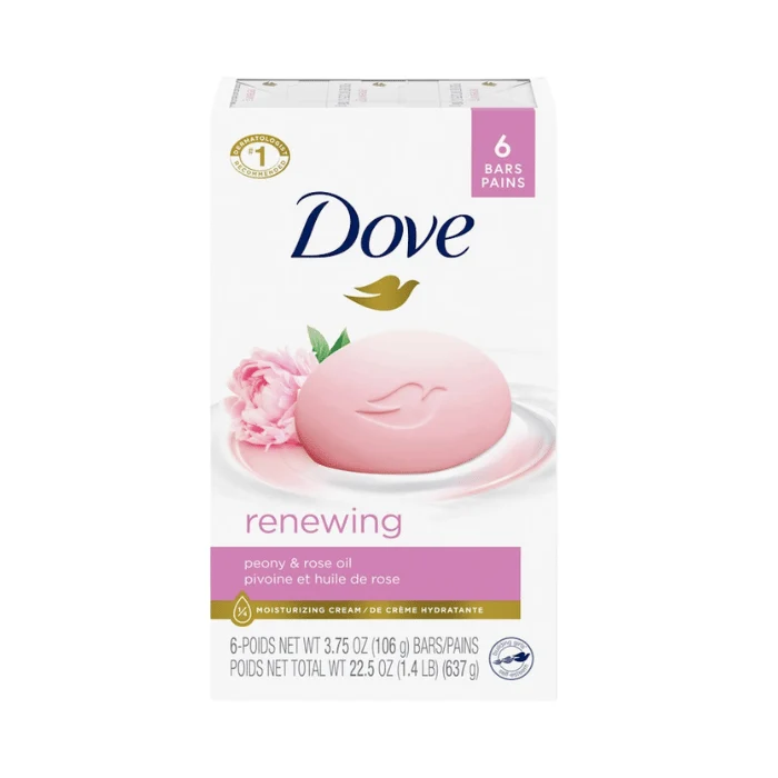 World-Class Dove Renewing Soap Bars 6 Ea High-Performance
