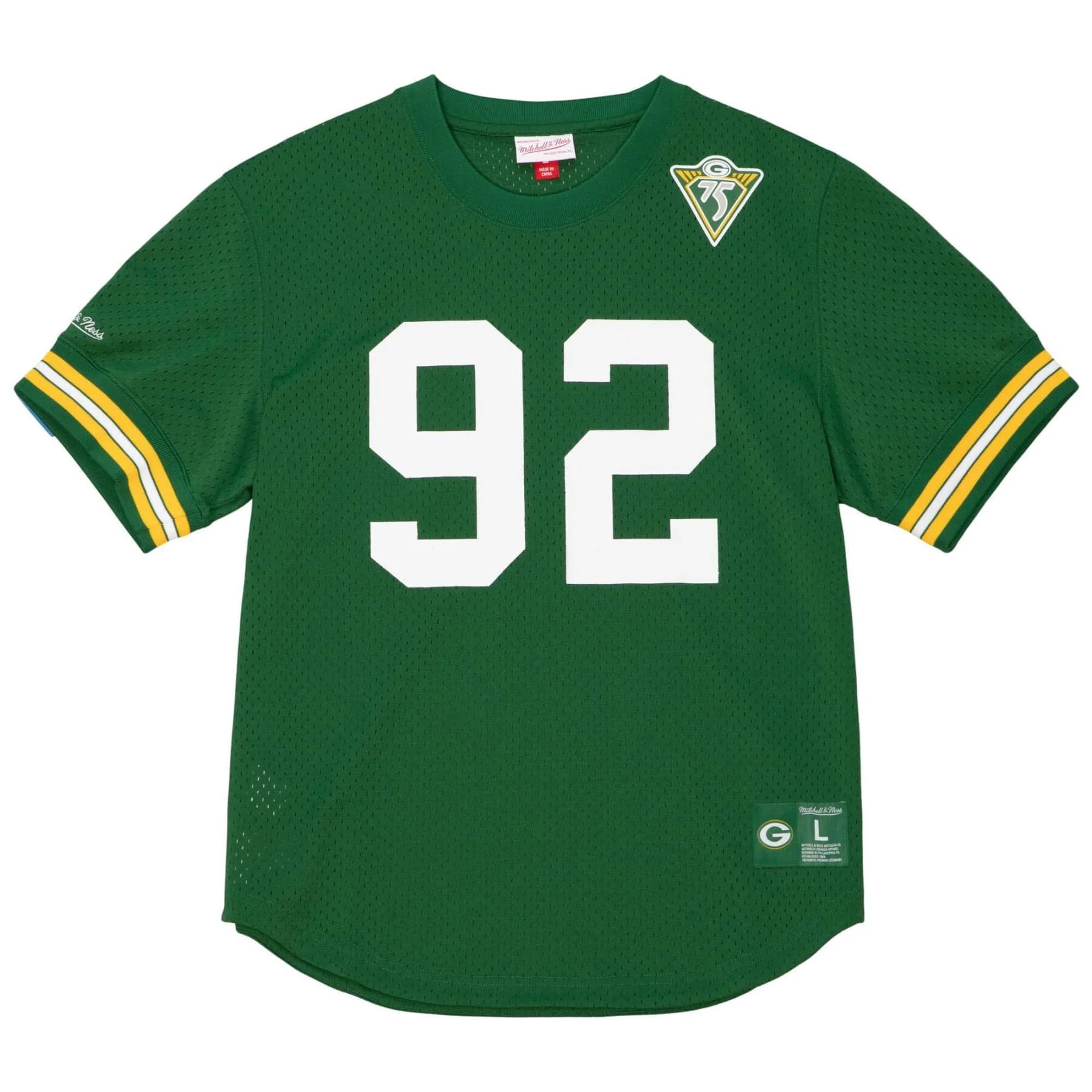 Carefully Designed Mitchell Ness Men's NFL N N Mesh Crewneck Packers 1994 Reggie White Jerseys Pure
