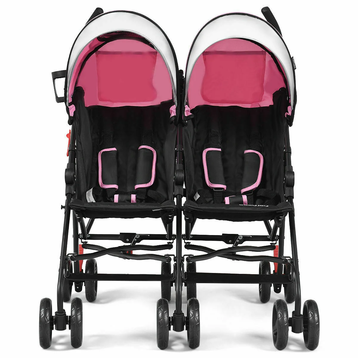 Classic Large Lightweight Easy Rolling Double Side By Side Baby Stroller Solid