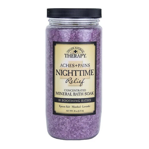 Carefully Designed Village Naturals Aches And Pains Nighttime Relief Mineral Bath Soak 20 Oz Organic