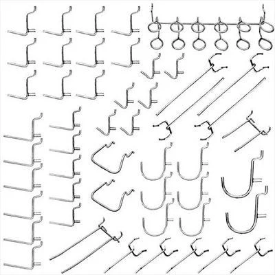 Fashionable 50 Piece Metal Steel for Peg Board Hole Tool Hook Rack Holder Hanger Assortment Optimized