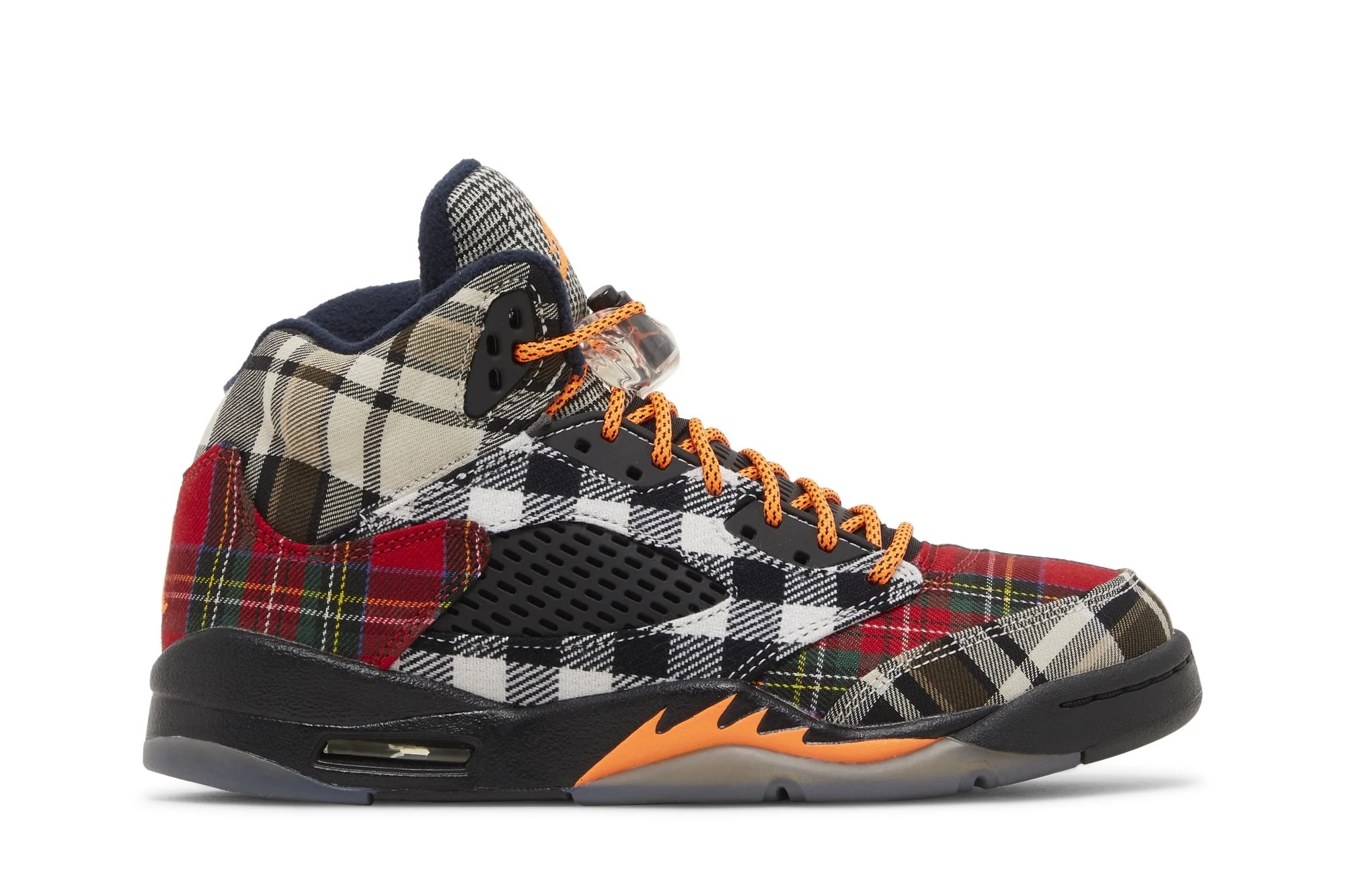 Casual Air Jordan Grade School Retro 5 'Plaid Gs' Sneakers Elegant