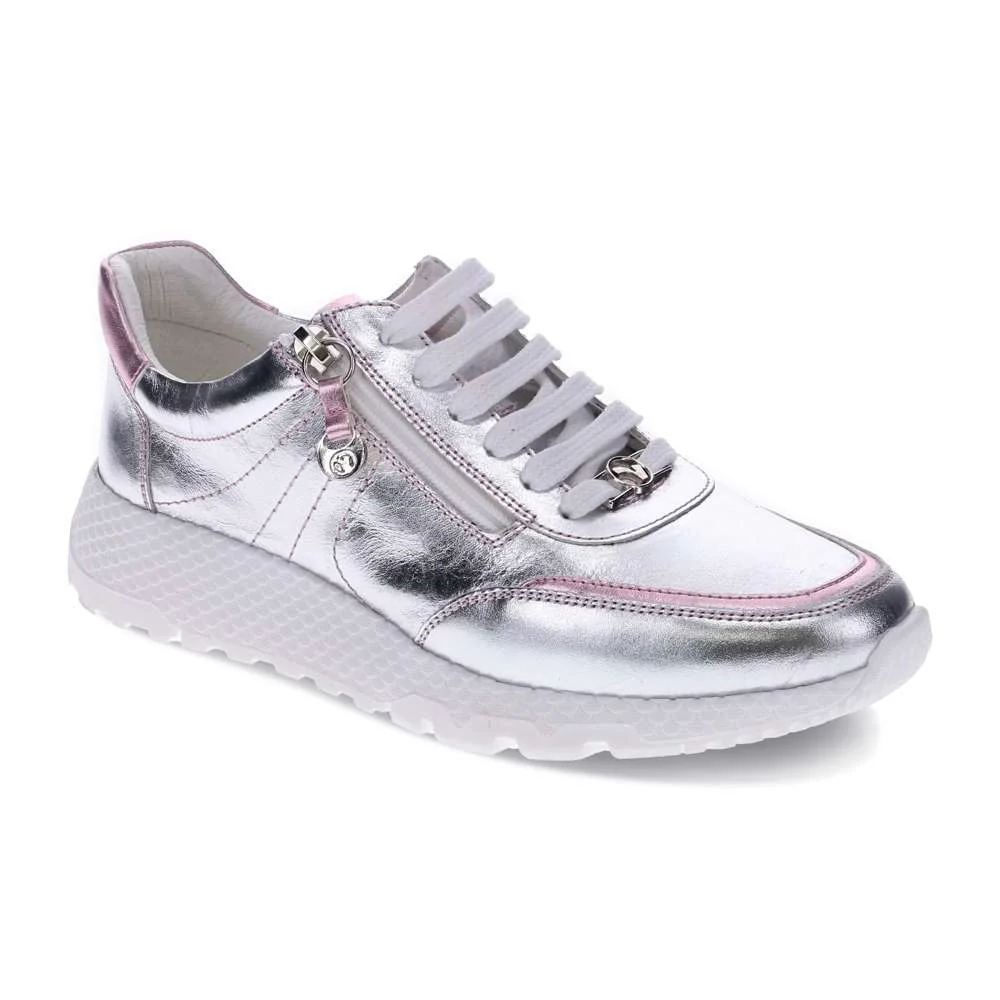 Unique Sapporo Zip Casual Sneaker - Silver Comfortable