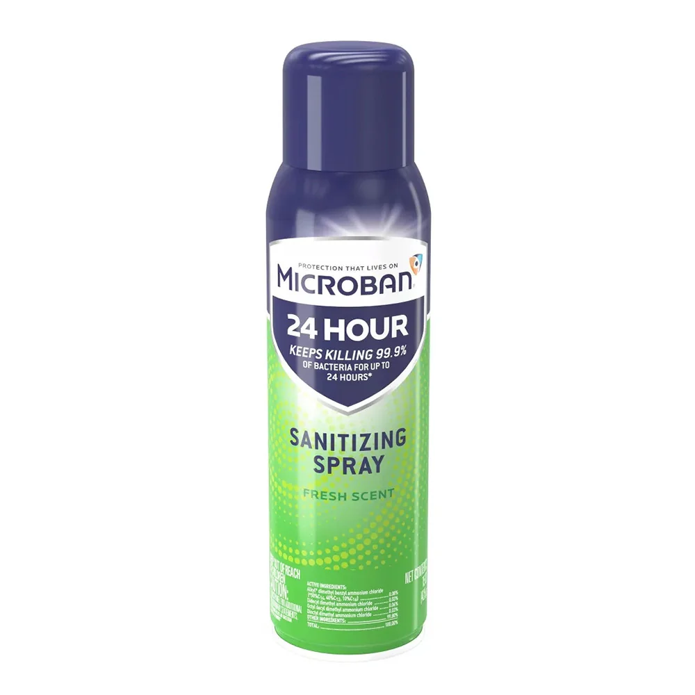 Flexible Microban 24 Hour Disinfectant Sanitizing Spray Fresh Scent 15 Oz Exceptional