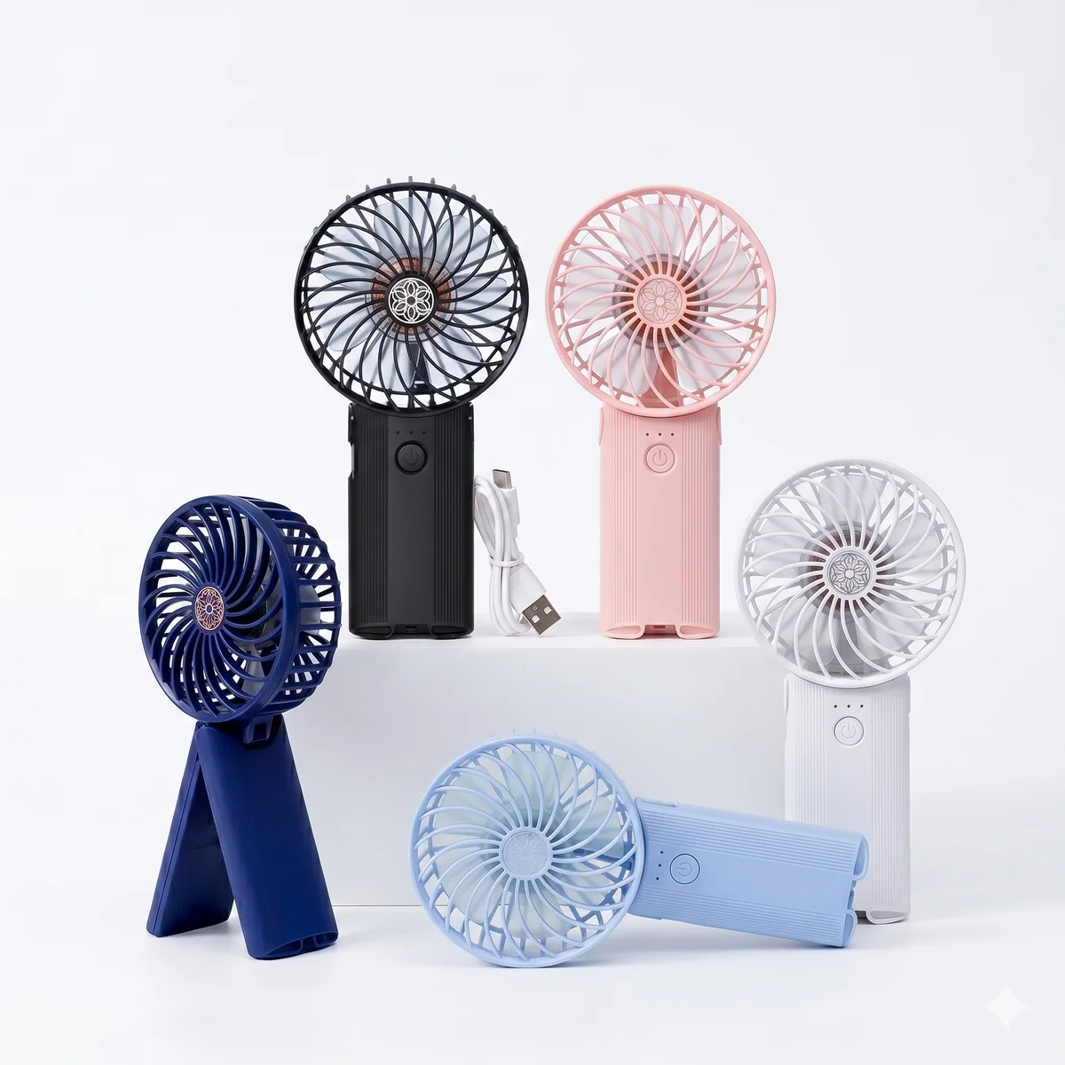 Safe Portable Rechargeable Handheld Fan Fine
