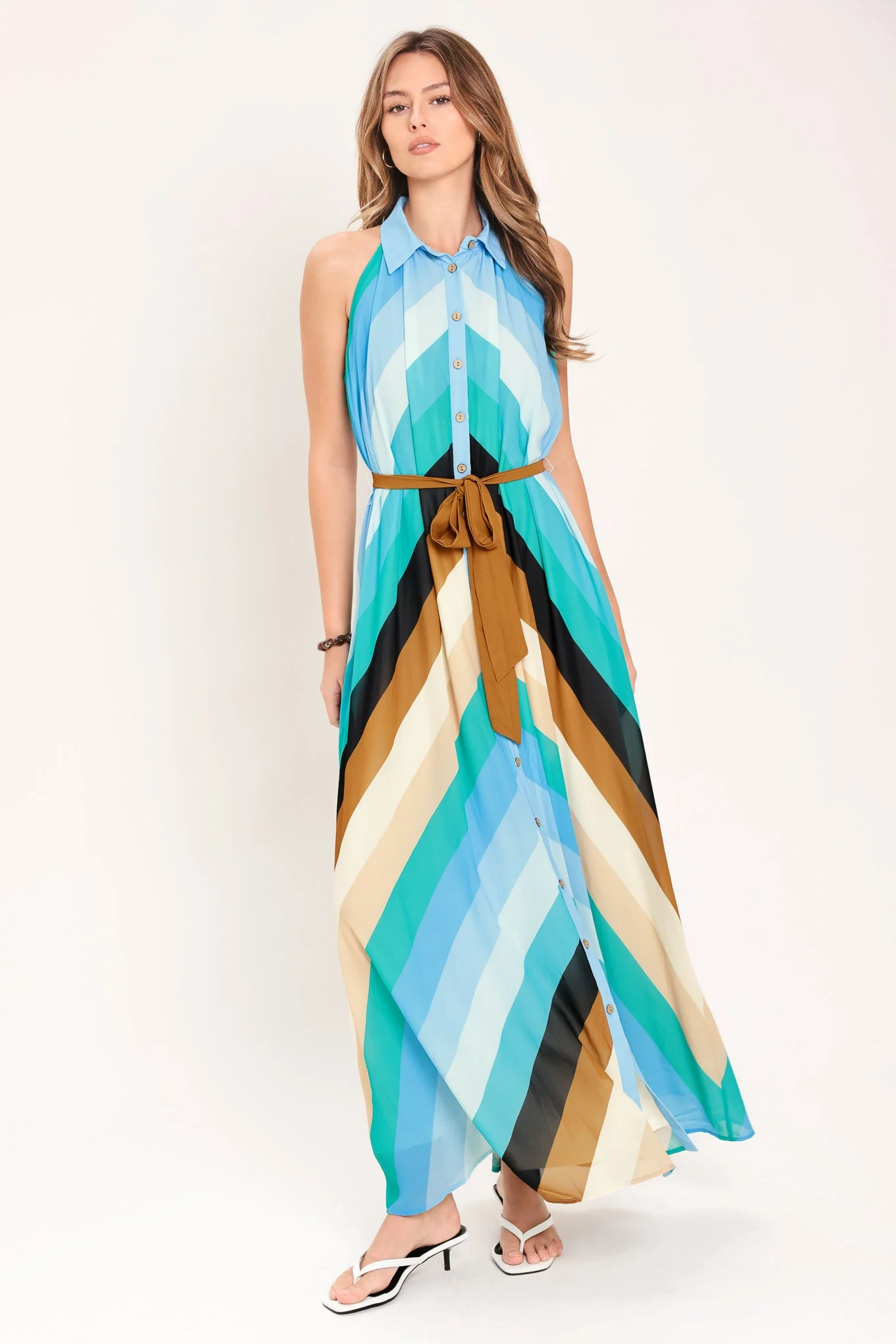 World-Class Coastal Escape Woven Maxi Dress Reusable