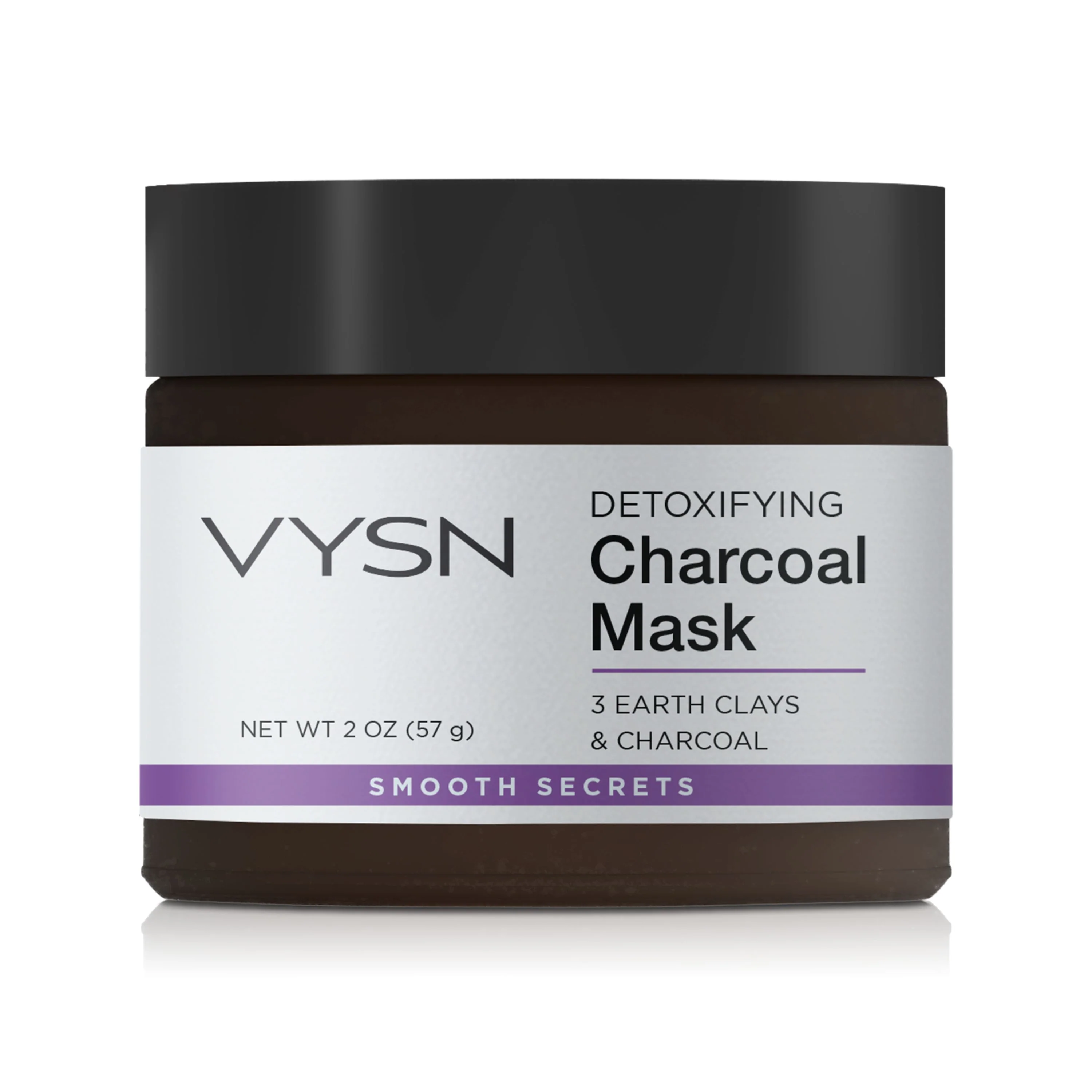 Certified VYSN Detoxifying Charcoal Mask - 3 Earth Clays Charcoal Proven