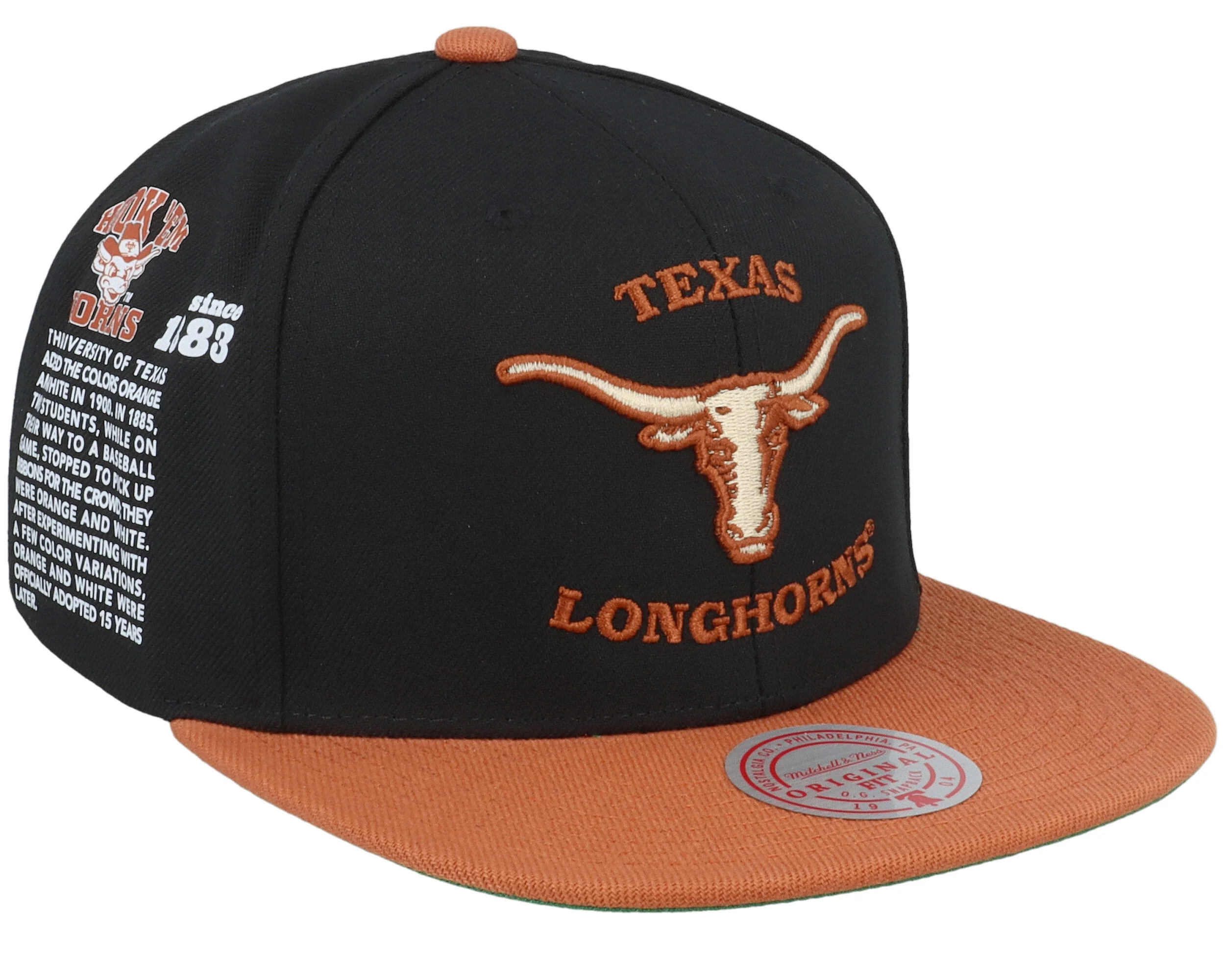 Elegant Mitchell Ness Men's Ncaa Team Origins Snapback Hat - Texas Longhorns Traditional