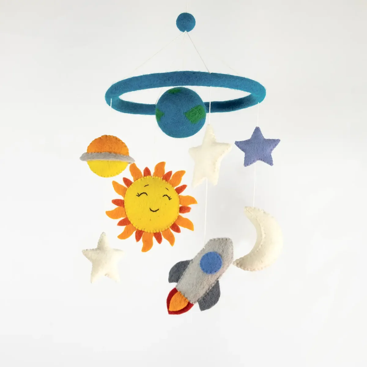 Smooth Felt Mobile Planets Space Responsible