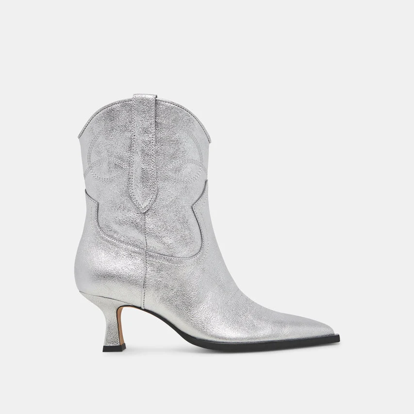 Breathable Dolce Vita Angel Booties in Silver Optimized