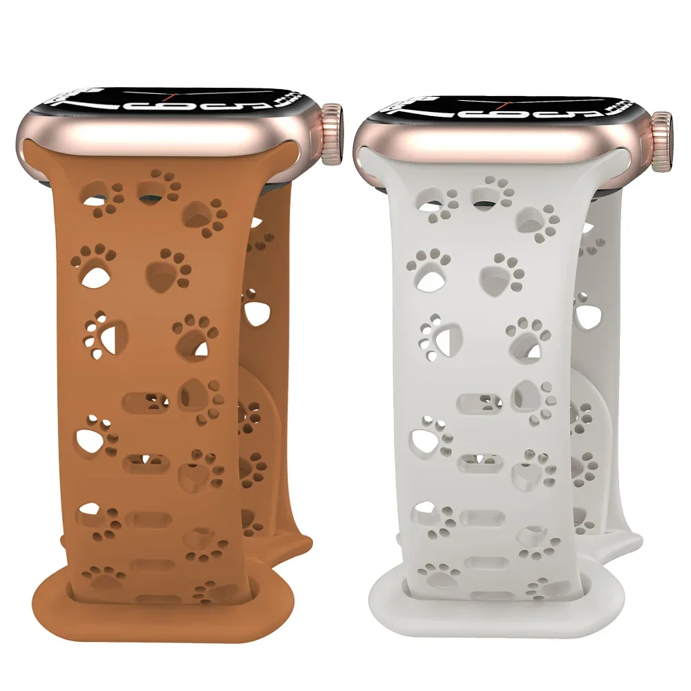 Advanced Apple Watch Silicone Strap - Soft Hollow-Out Cat Pattern Efficient