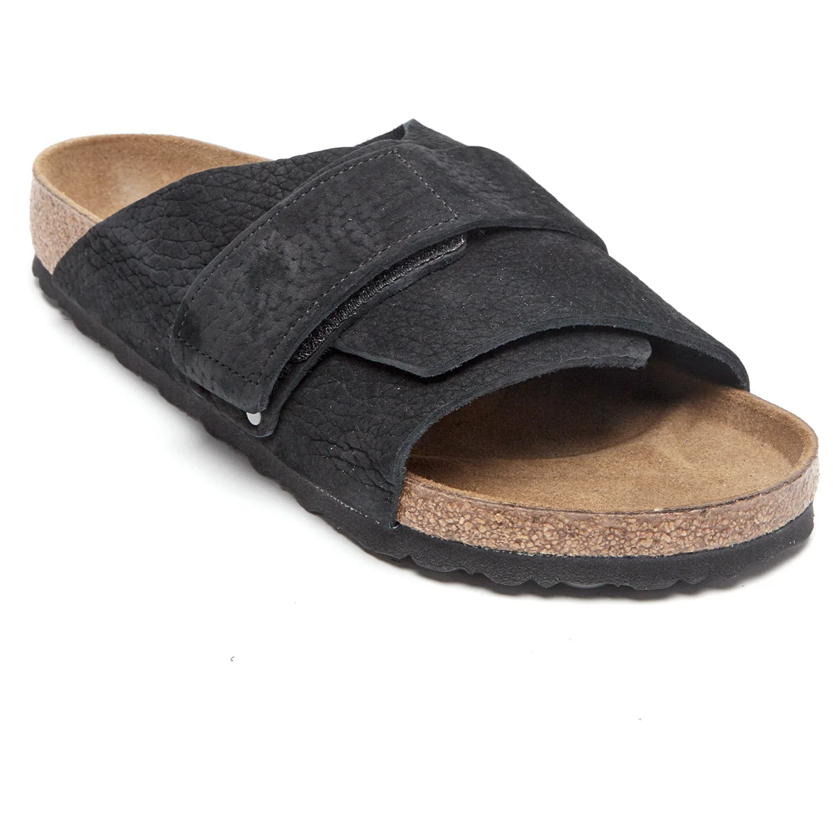 Elite Birkenstock Kyoto Nubuck Leather Desert Dust Black Sandals Top-Quality