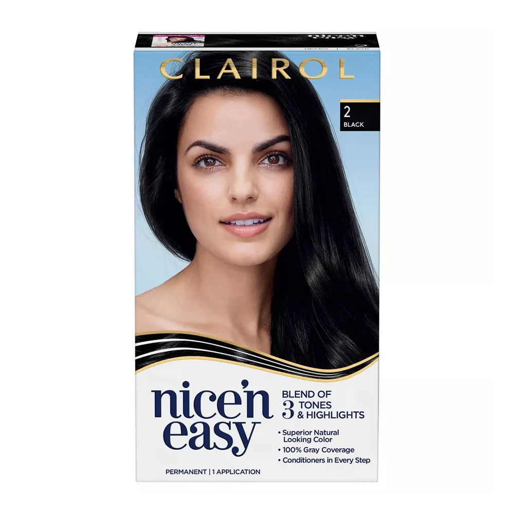 Environmentally Friendly Clairol Nice n Easy Permanent Color 2 Black Hair Color 1 Application 1 Ea Soft