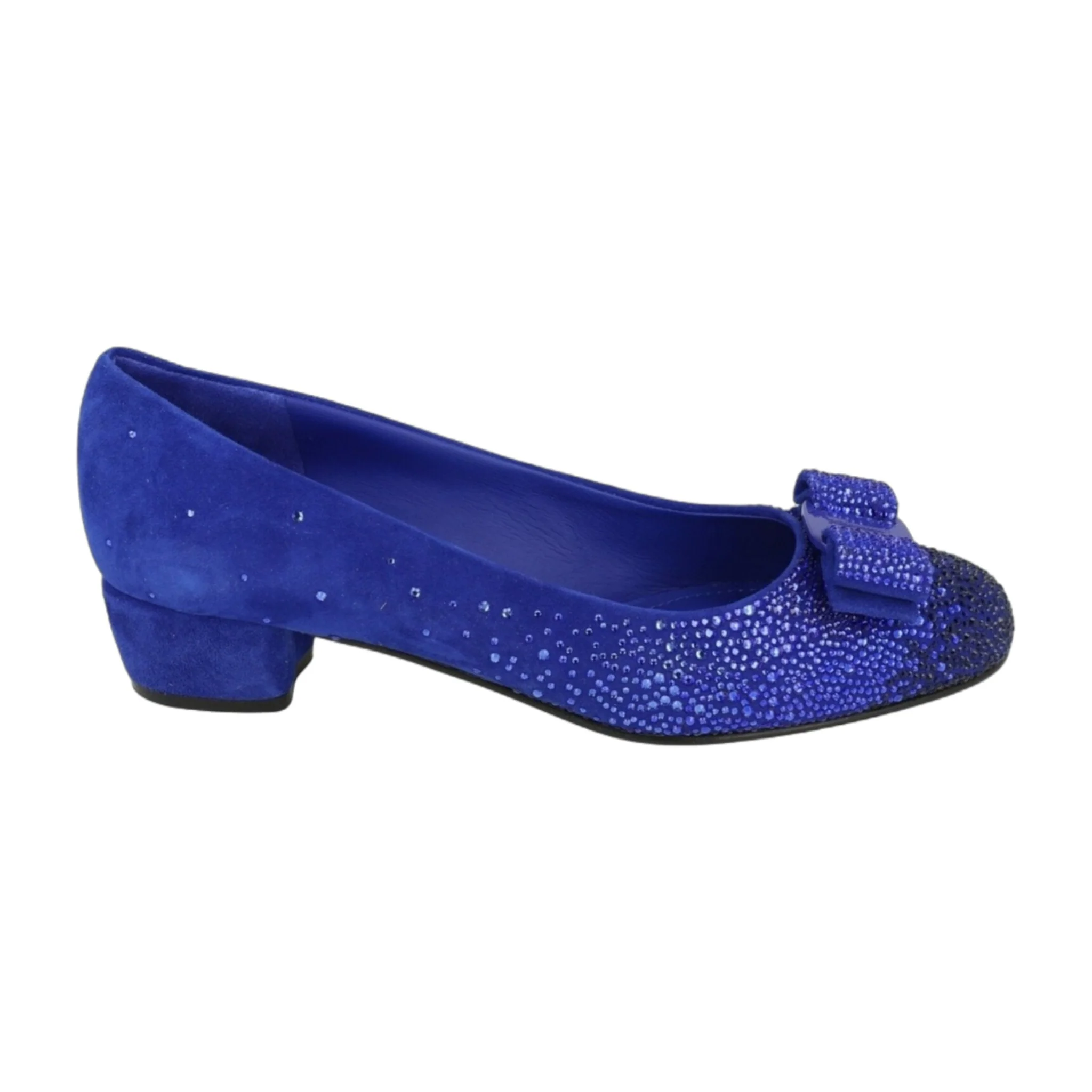 Flexible Ferragamo Vara Crystal-Embellished Pumps - Narrow Width Exceptional