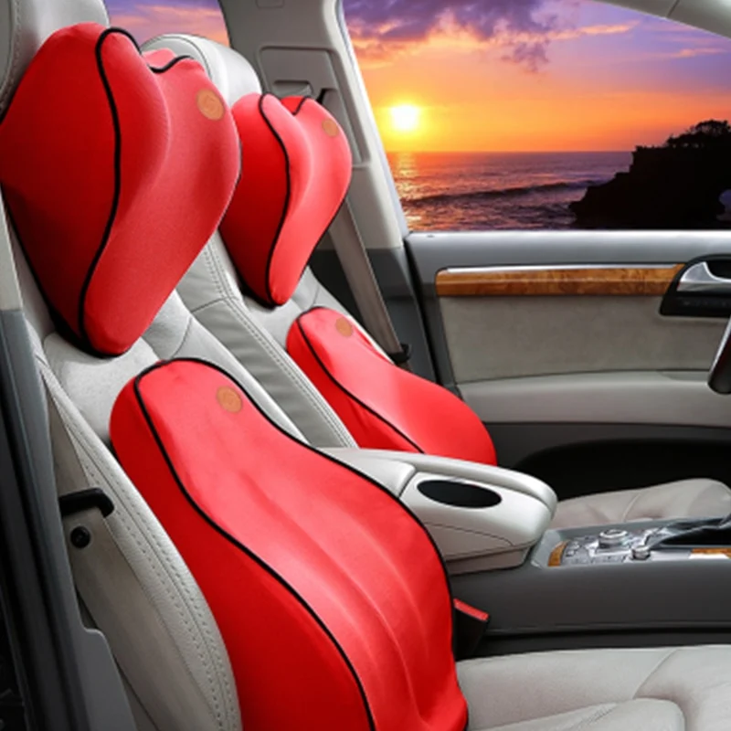 Authentic Car Seat Lumbar Back Support Pillow Cushion Headrest Eco-Friendly