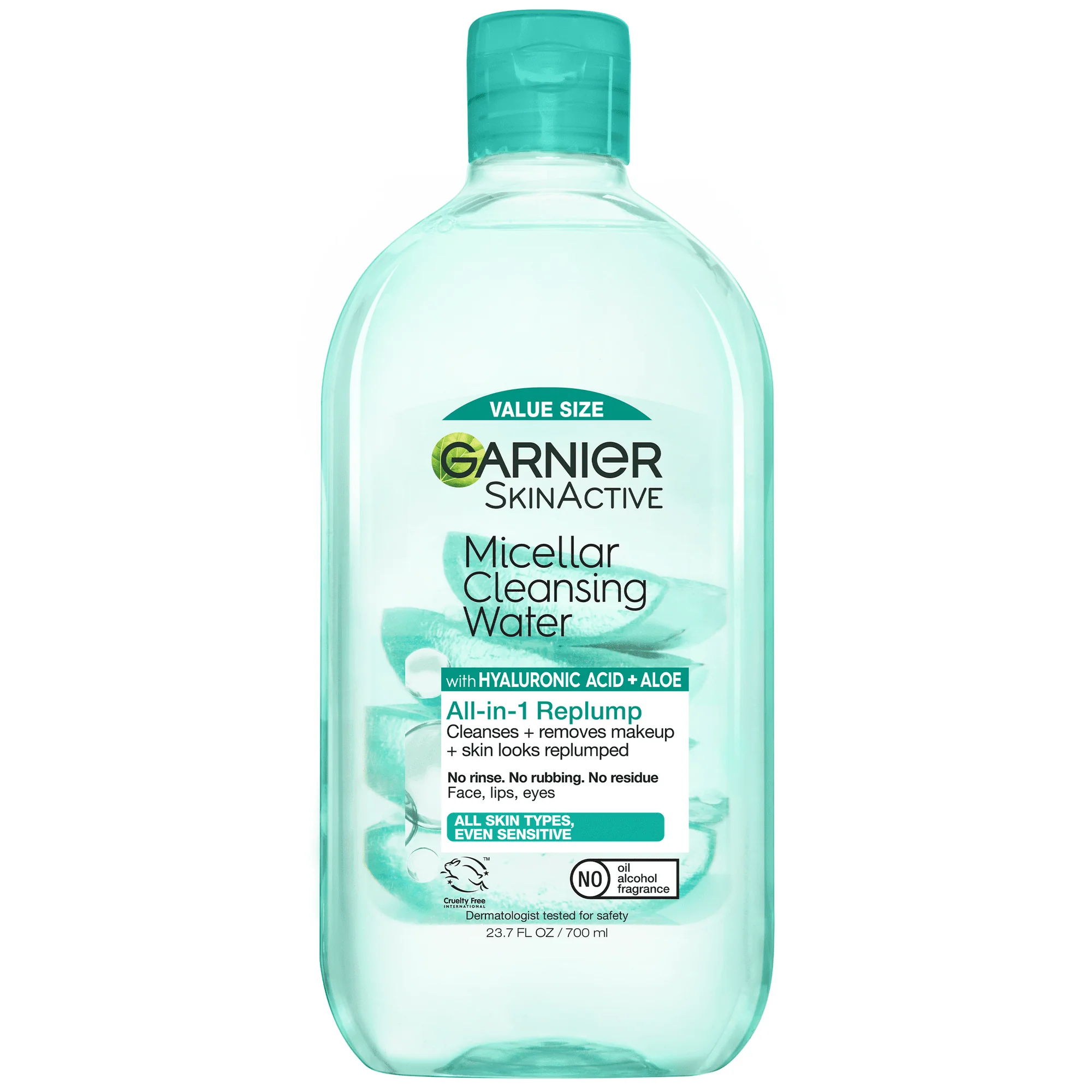 Stylish Garnier SkinActive Micellar Cleansing Water with Hyaluronic Acid and Aloe Gently Removes Makeup 23.7Oz 700ml Artisan