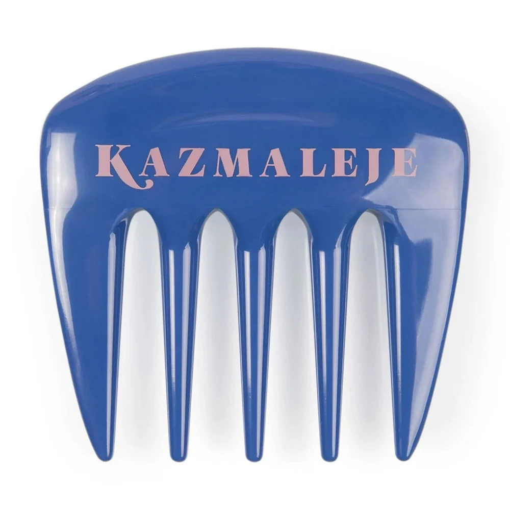 Quality Kazmaleje Pick Comb Cobalt Blue Lifting and Styling Tool for Curly and Textured Hair 1Ea Convenient