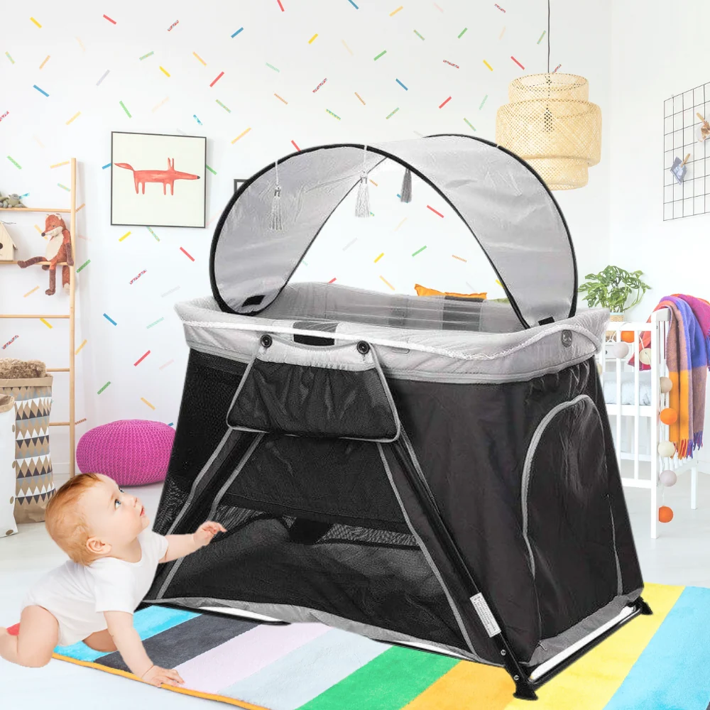 Breathable Large Spacious Portable Travel Baby Crib Classic