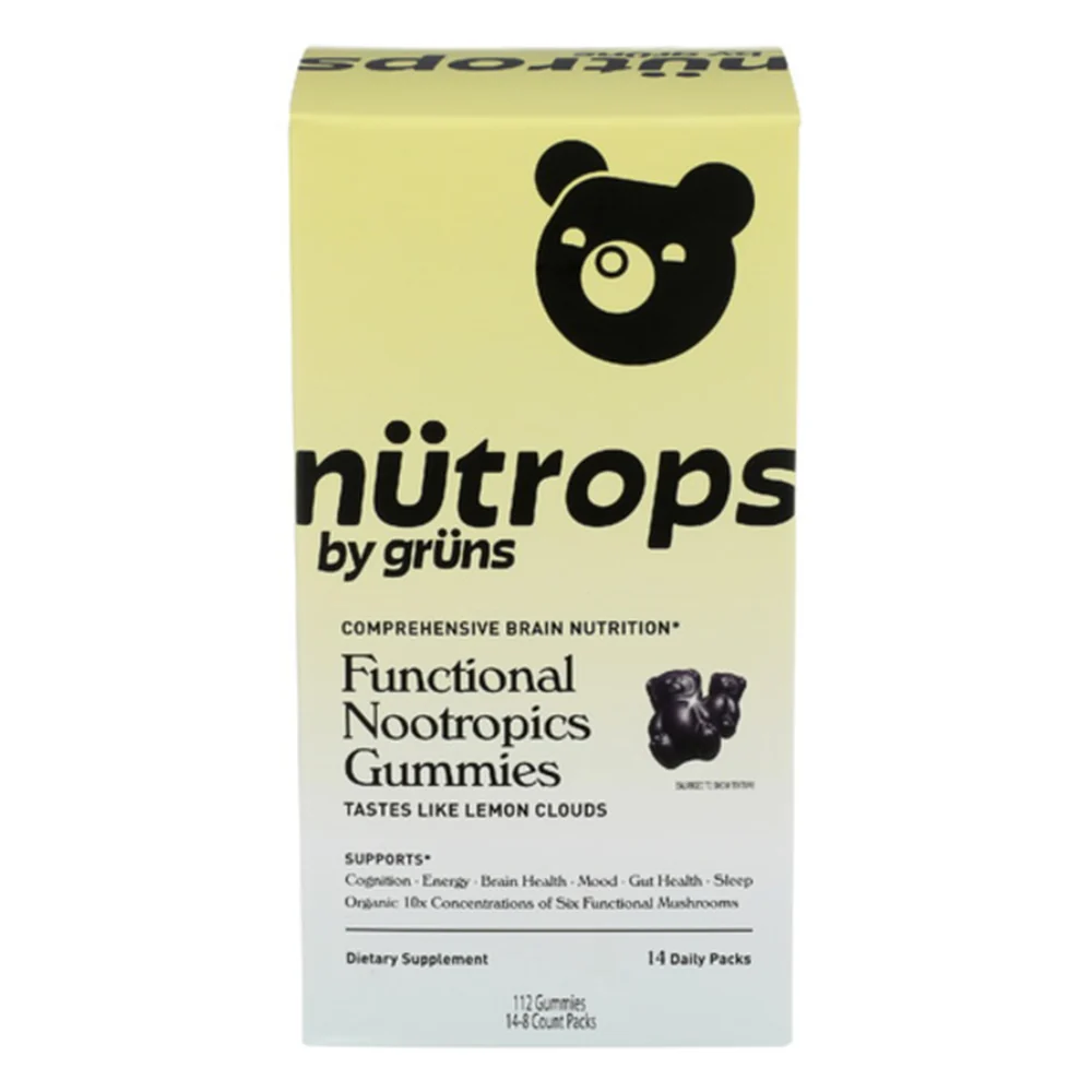 Unique Gruns Nutrops Functional Gummies Support Brain Health Energy Memory and Focus 14Ea Practical