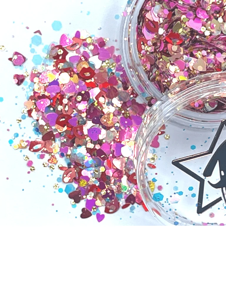 Solid Valentines Fetti Confetti Glitter Premium