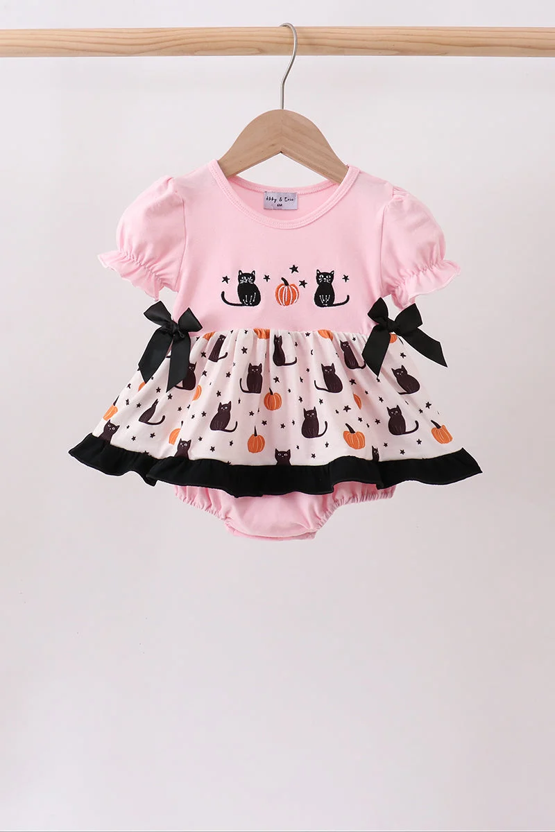 Healthy Pink Pumpkin Cat Embroidery Bubble Proven