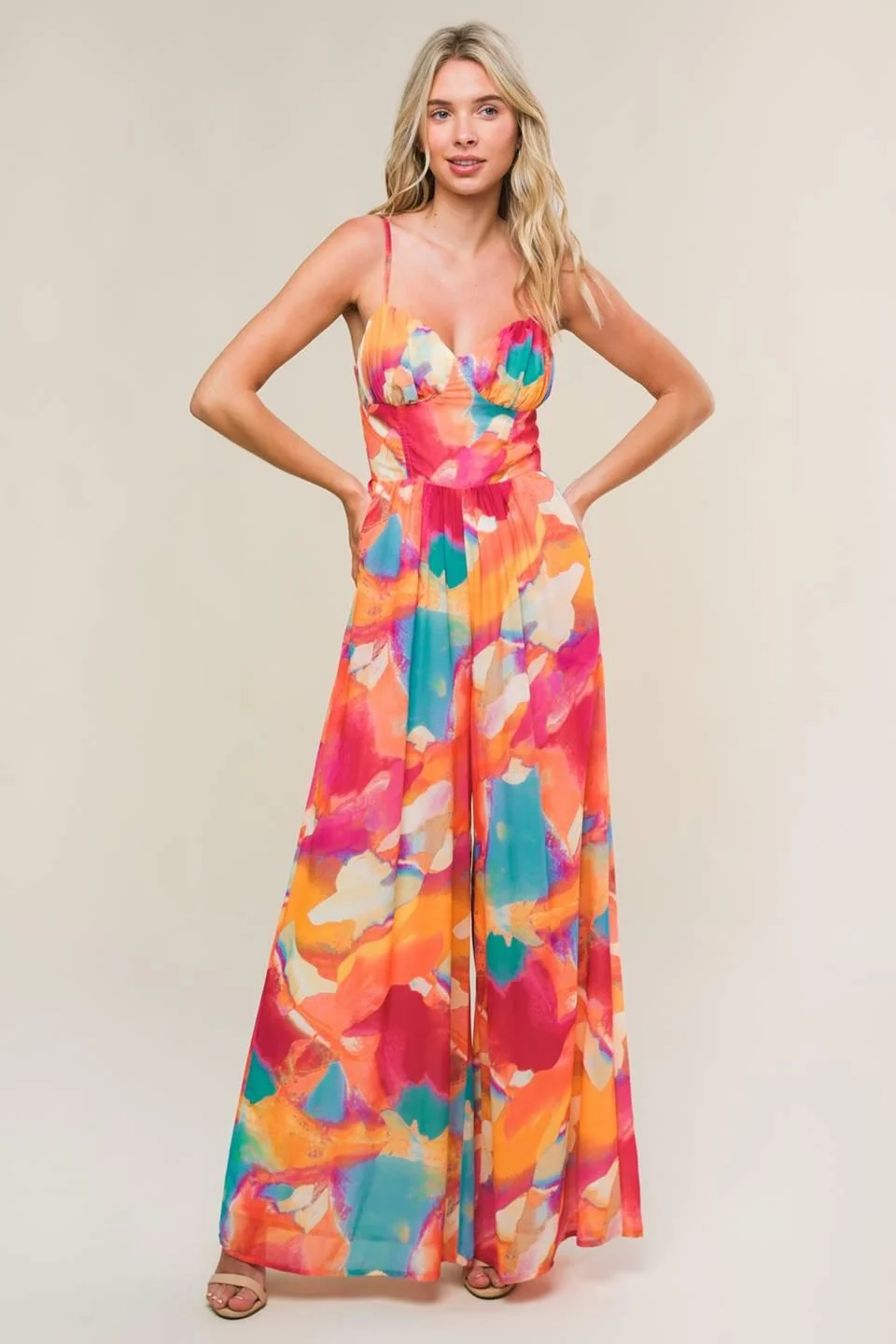 Elegant Sweetest Style Woven Jumpsuit Fashionable
