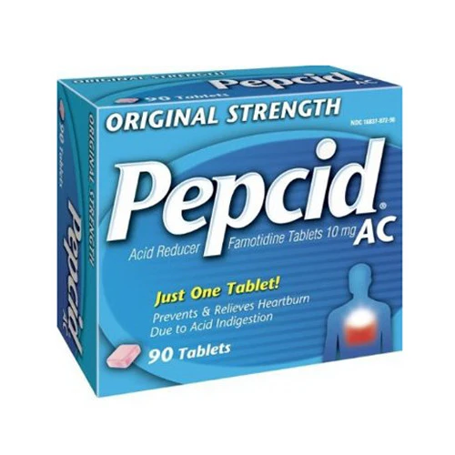 Solid Pepcid Ac Acid Reducer Famotidine 10 Mg Tablets - 90 Ea Responsible