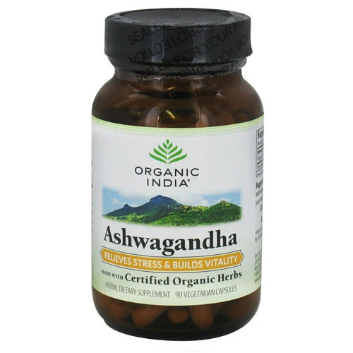 Carefully Designed Organic India Ashwagandha Formula Capsules For Stress And Builds Vitality - 90 Ea Minimalist