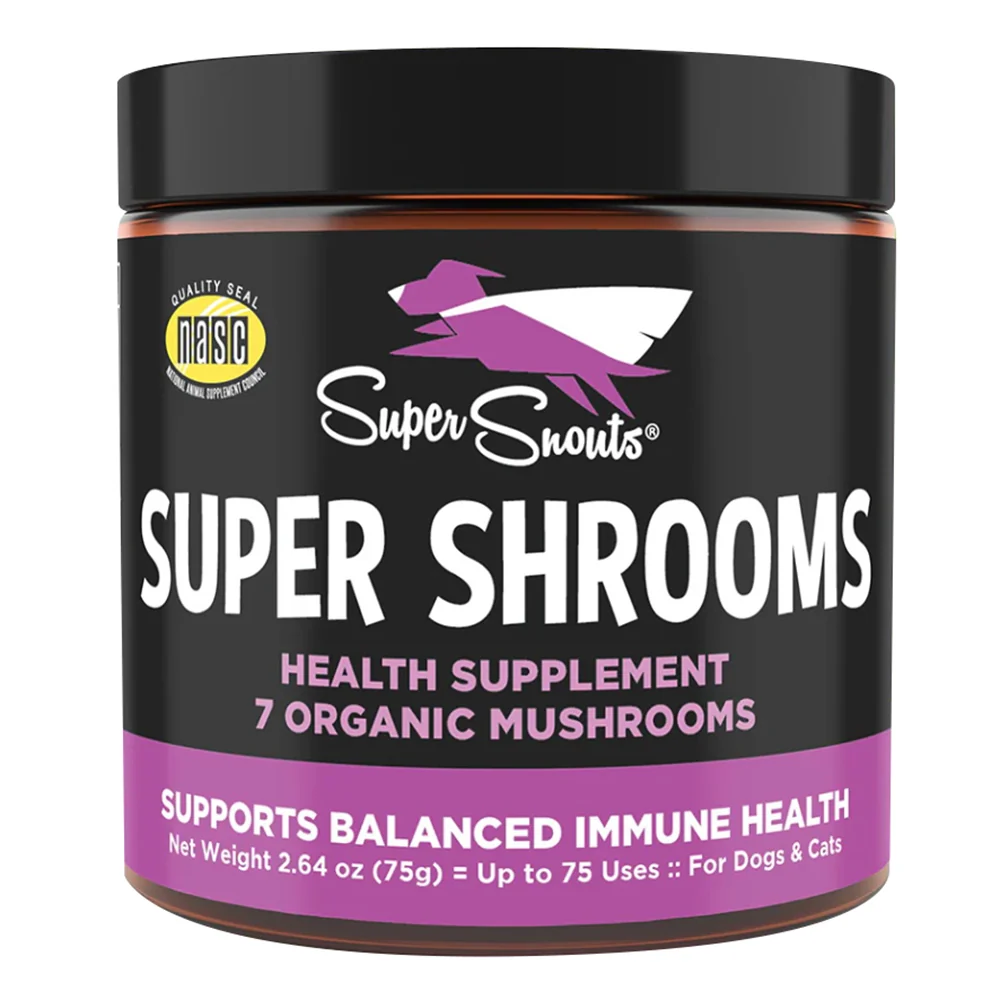 Next-Generation Super Snouts Super Shrooms USA Organic Mushrooms for Dogs and Cats Immune Health Support 2.64Oz 75g Exclusive
