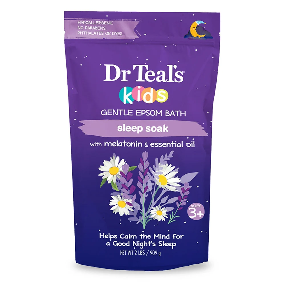 Official Dr Teals Kids Gentle Epsom Bath Sleep Soak with Melatonin 2 Lb Minimalist