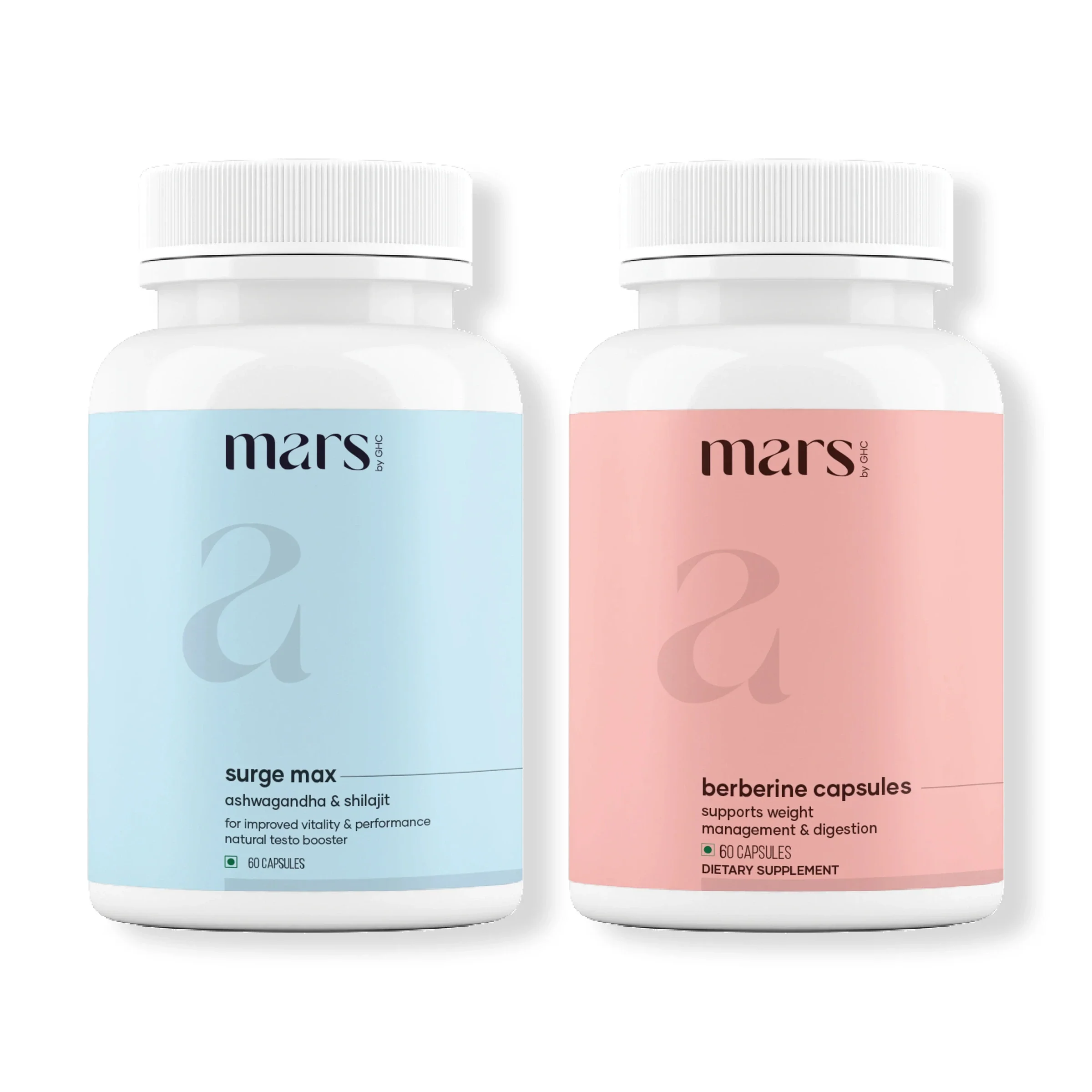 Top-Quality Mars AshwaBurn Bundle Powered by Ashwagandha Berberine Capsules Pure