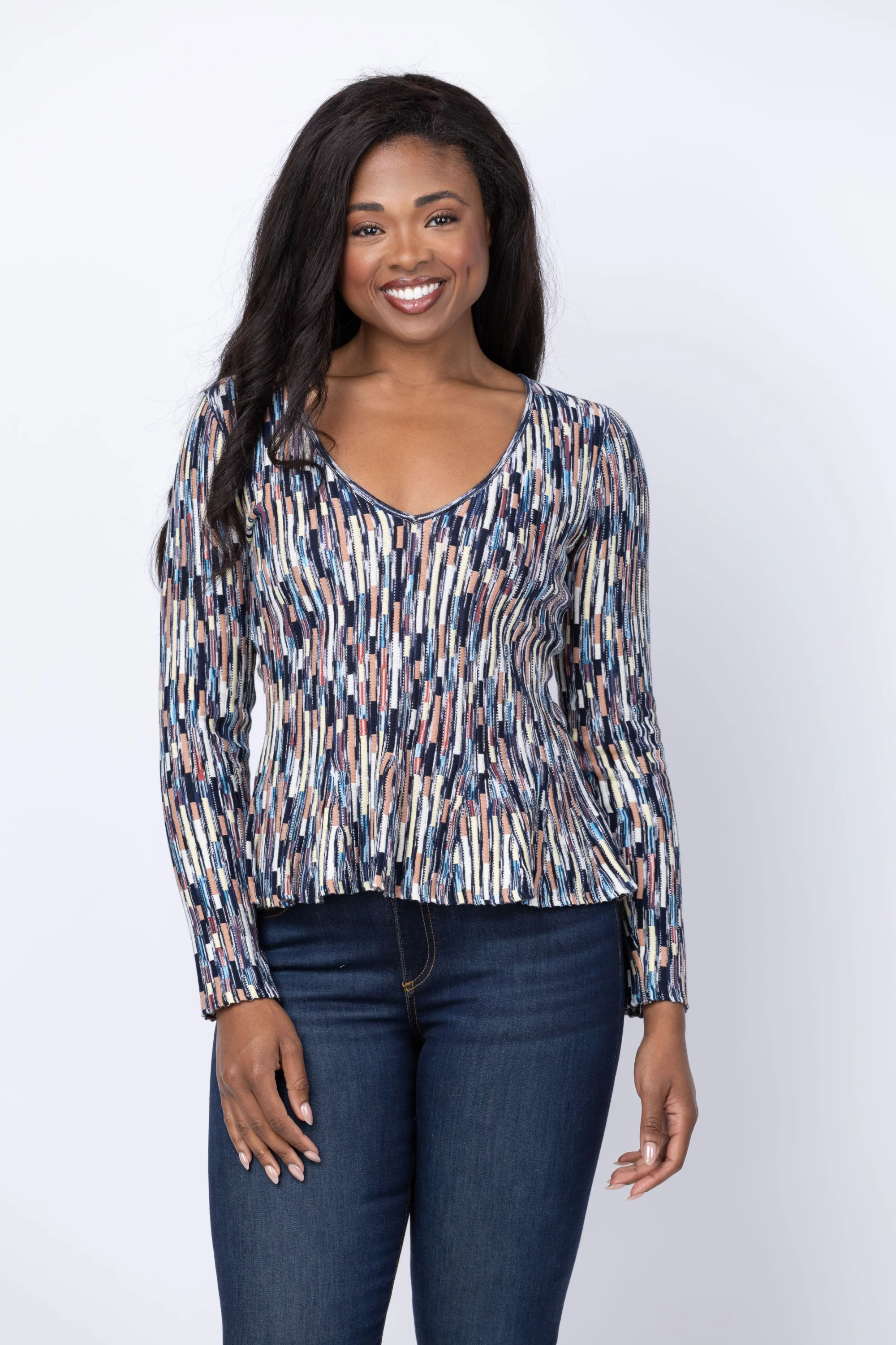 Certified Ulla Johnson Rosalia Multicolor Top in Oasis Lightweight