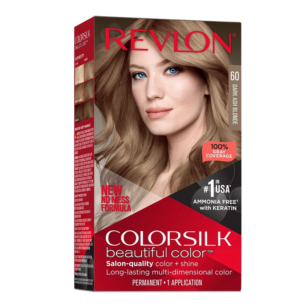 Authentic Revlon Colorsilk Beautiful Color Long Lasting Permanent Hair Color 60 Dark Ash Blonde 1 Ea Secure