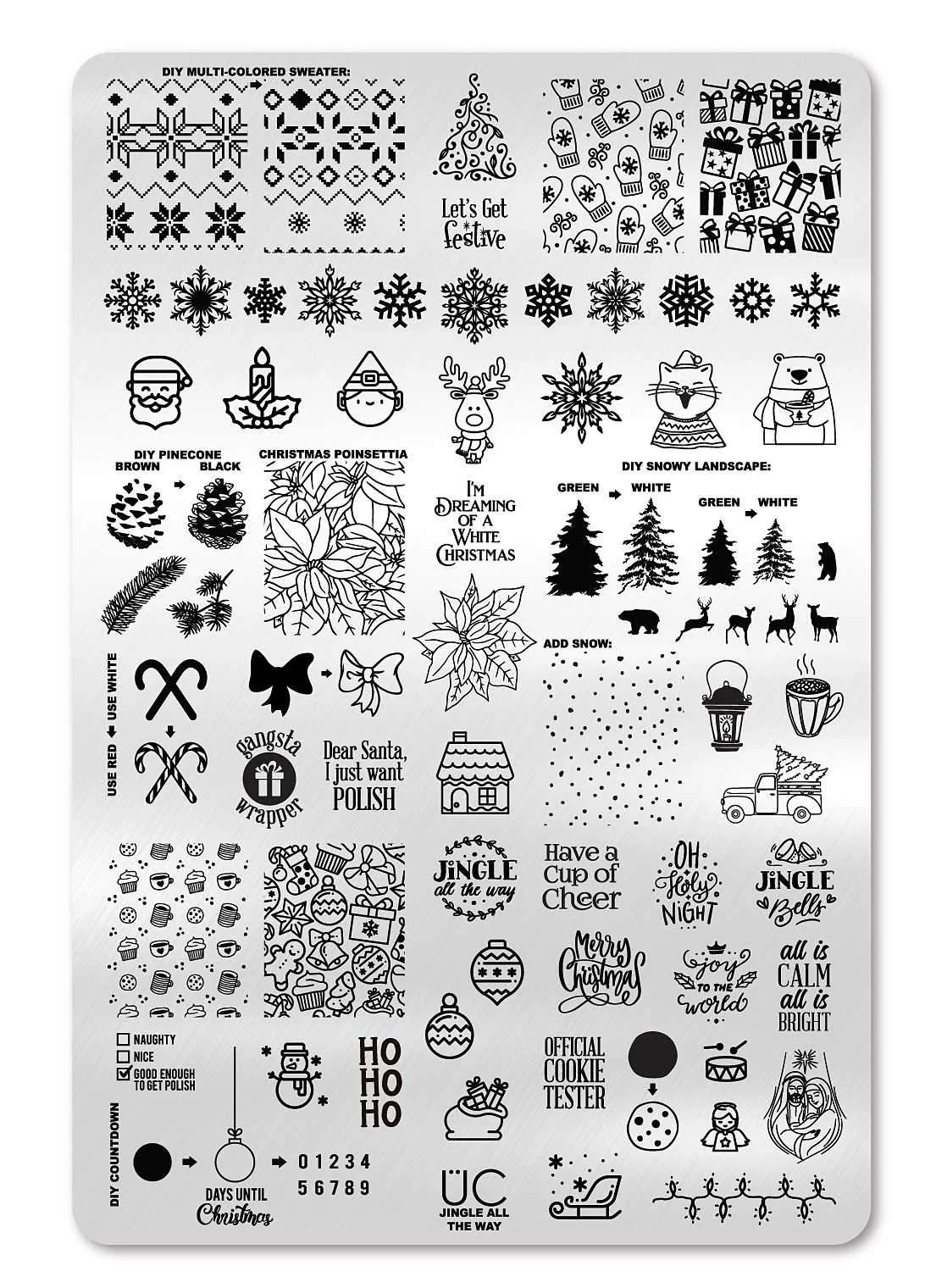 Enhanced Jingle All The Way - Uber Chic Stamping Plate Responsible