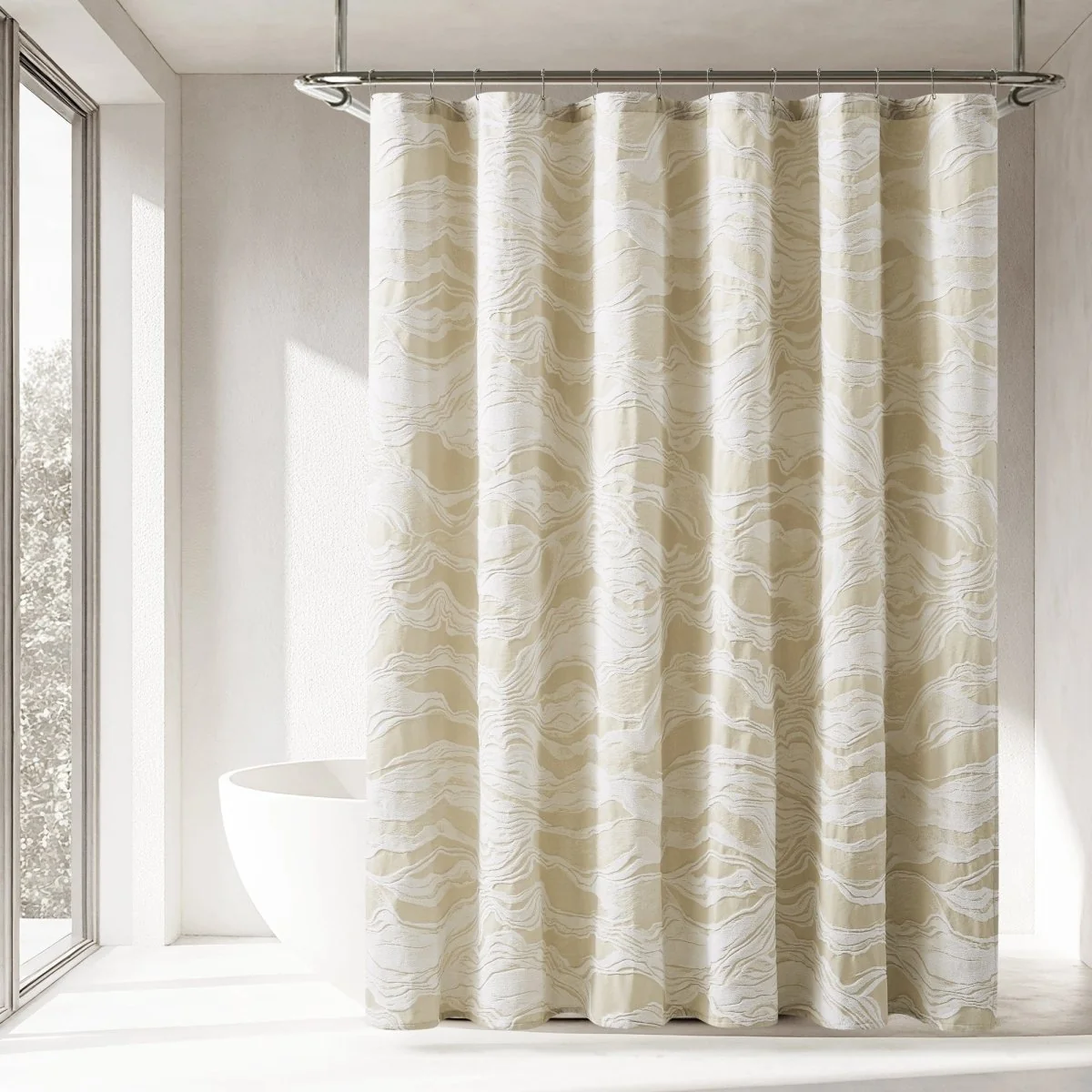 Reliable Cascade Wave Shower Curtain Fine
