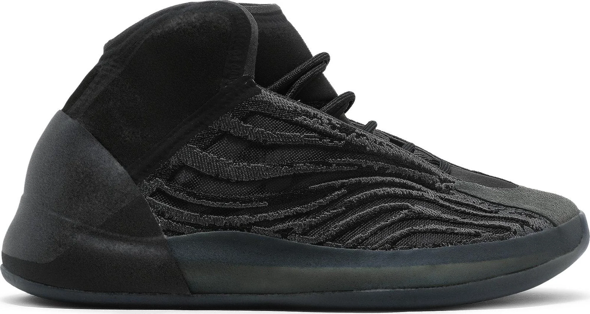 Solid adidas Men's Yeezy Qntm 'Onyx' Sneakers Verified