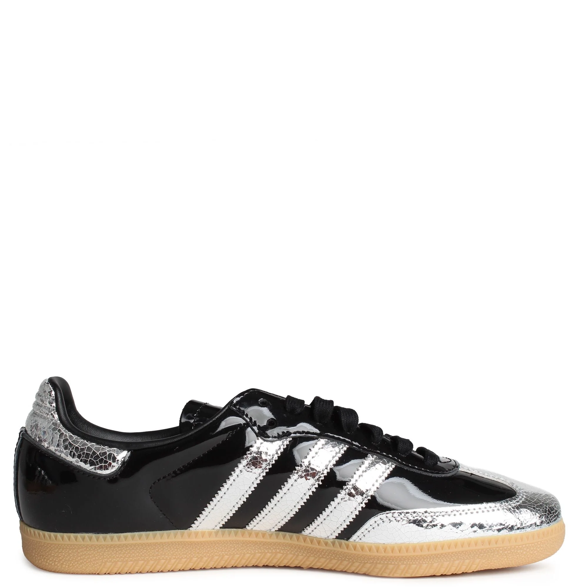 Responsible KI0172 Mens adidas Samba OG 'Patent Black Silver Metallic' Consistent
